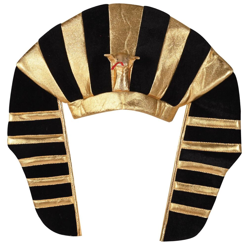 8974 Plush Fabric Egyptian Pharaoh Hat Headpiece Halloween Costume